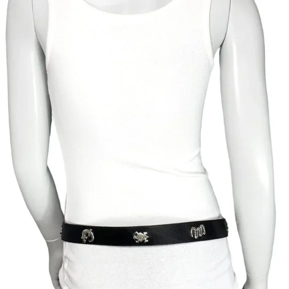 VINTAGE 1990 Native American Leather Animal Spirit Totem Belt - Picture 4 of 10